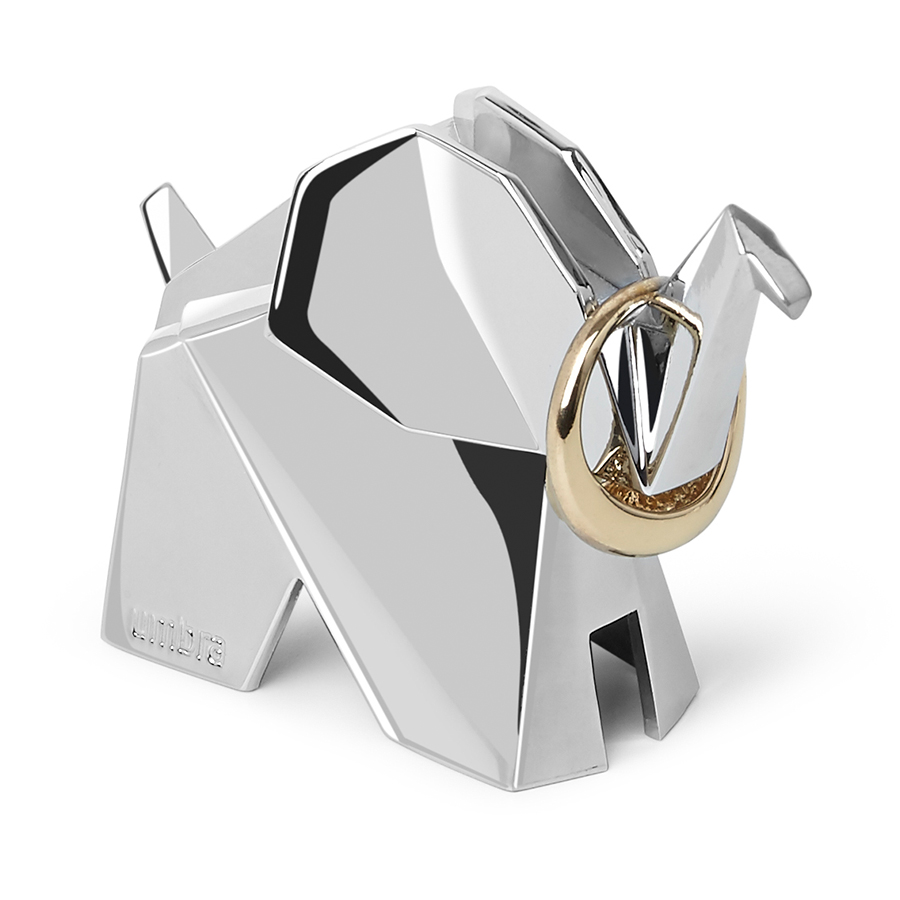 Umbra Подставки для колец (3 шт) 8х8х3,7 см металлик Origami | https://grandposuda.com.ua