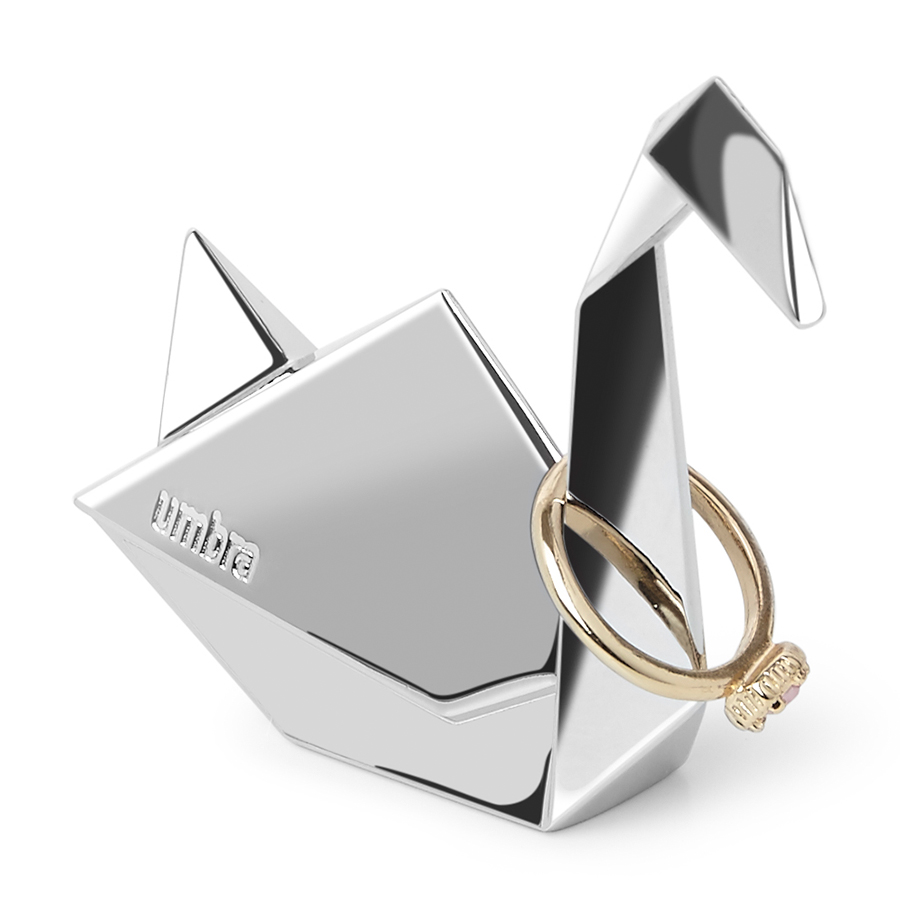 Umbra Подставки для колец (3 шт) 8х8х3,7 см металлик Origami | https://grandposuda.com.ua