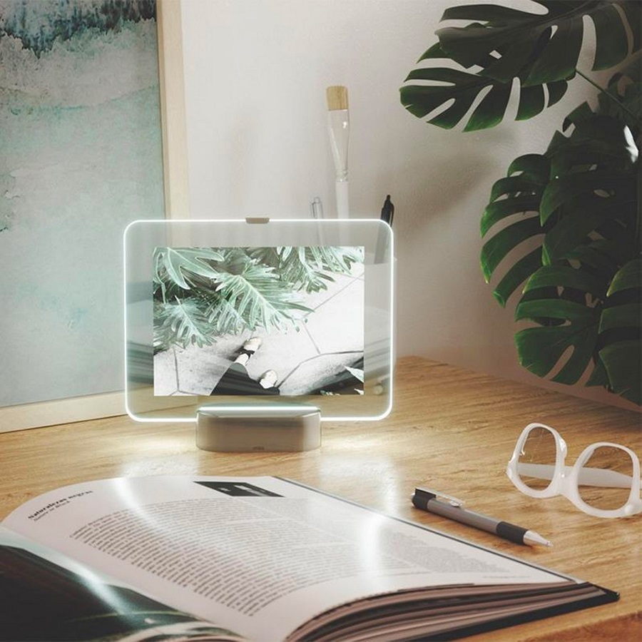 Umbra Фоторамка с подсветкой glo 13х18 никель | https://grandposuda.com.ua