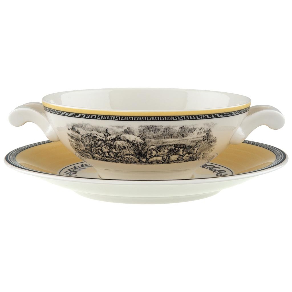 Villeroy & Boch Пиала для супа / бульона с блюдцем Audun | https://grandposuda.com.ua