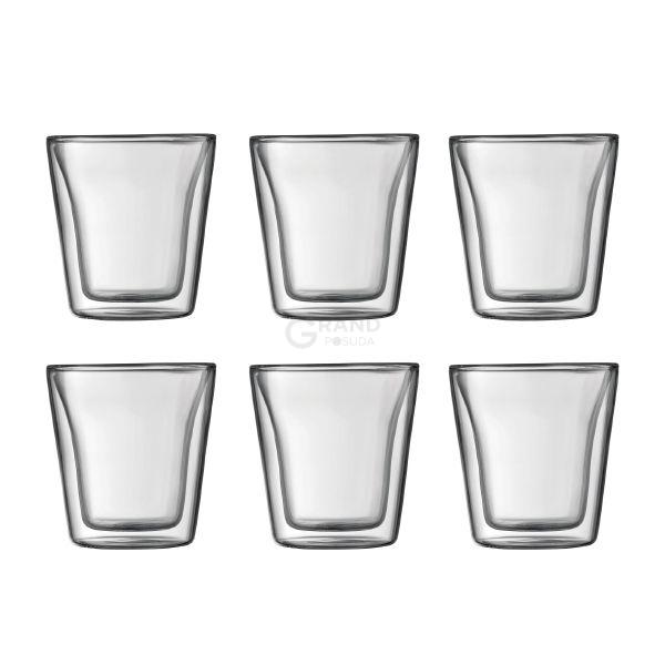 Bodum Набор стаканов с двойными стенками, 0,1 л, 6 предметов, Canteen | https://grandposuda.com.ua