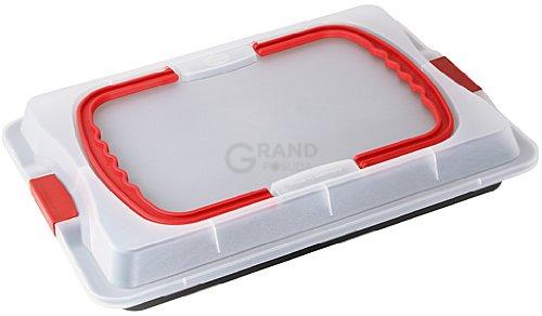 Dr. Oetker Форма для випікання прямокутна з кришкою 25 x 36 см Bake Go | https://grandposuda.com.ua