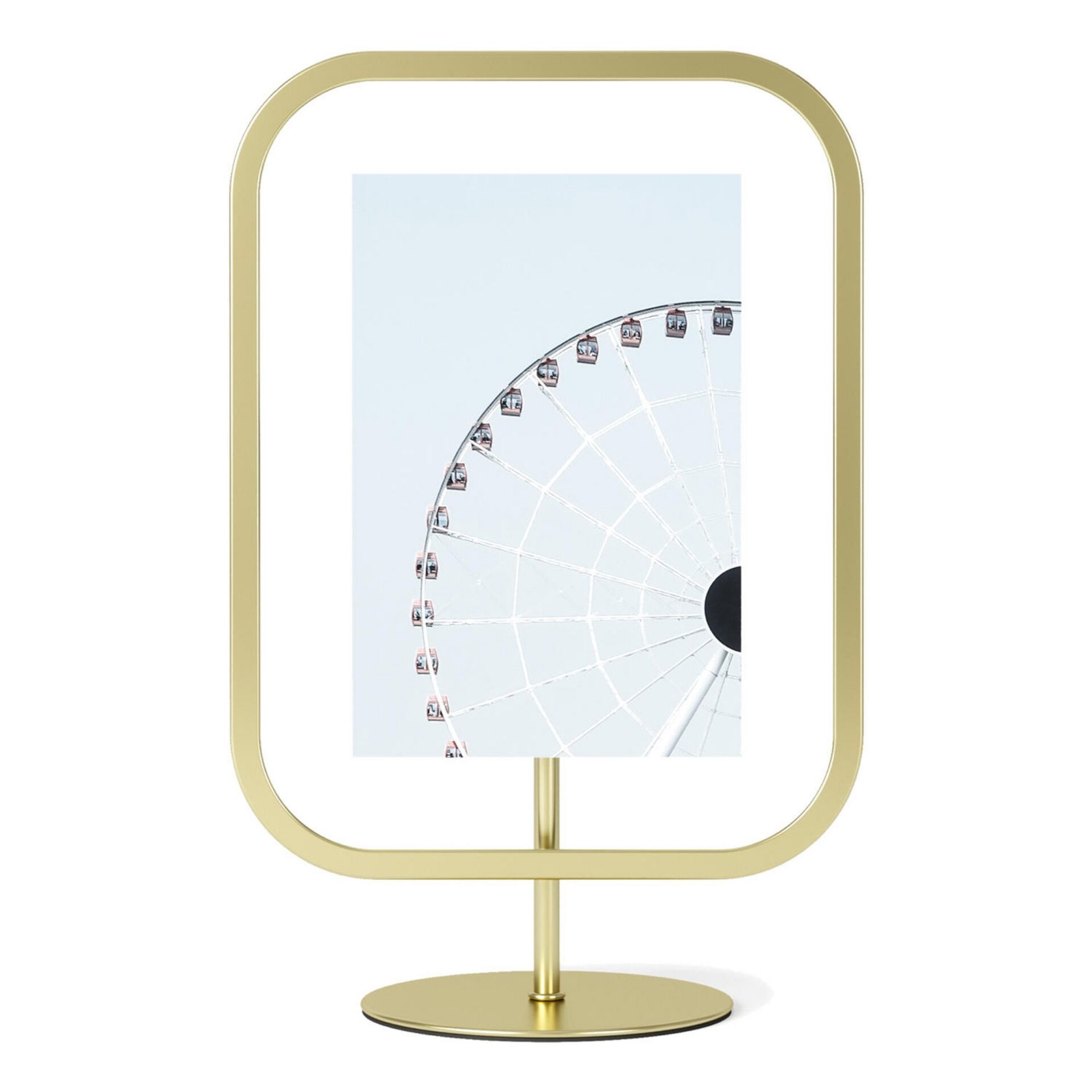Umbra Фоторамка 22 х 10 х 27 см матовая латунь Infinity Sqround | https://grandposuda.com.ua