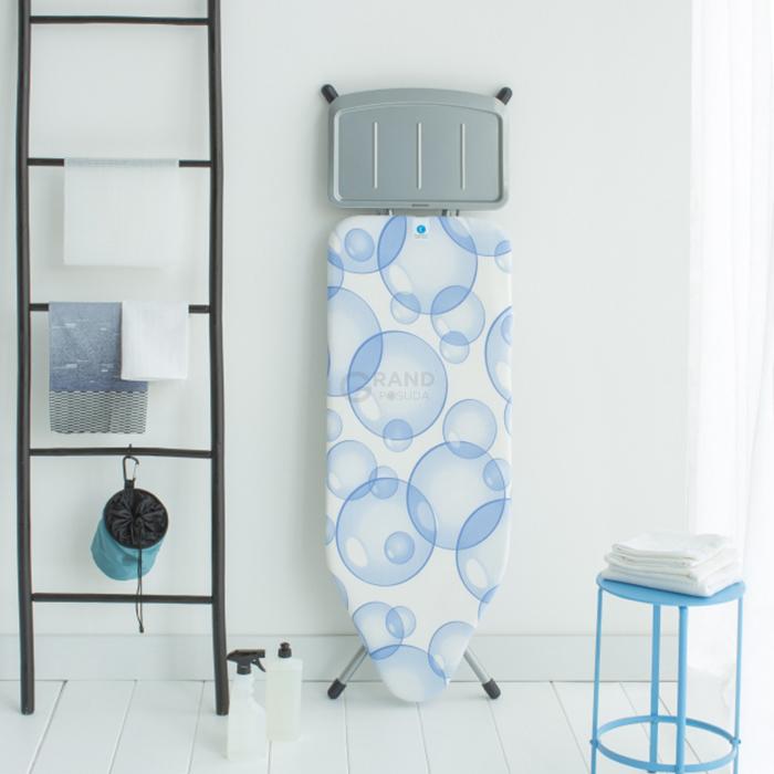 Brabantia Дошка зі стаціонарної підставкою для парової системи, «PerfectFlow» 124 x 45 cm (С) - 25 мм Bubbles | https://grandposuda.com.ua