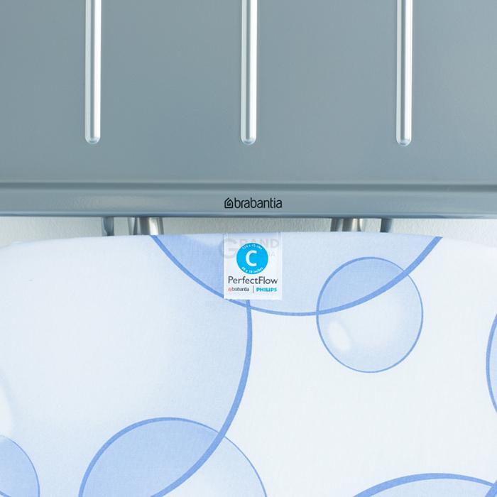Brabantia Дошка зі стаціонарної підставкою для парової системи, «PerfectFlow» 124 x 45 cm (С) - 25 мм Bubbles | https://grandposuda.com.ua