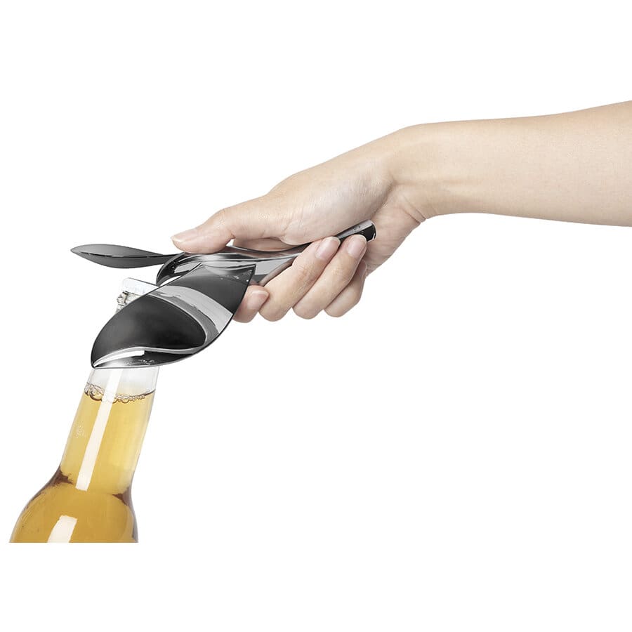Umbra Открыватель для бутылок на подставке титан Tipsy | https://grandposuda.com.ua