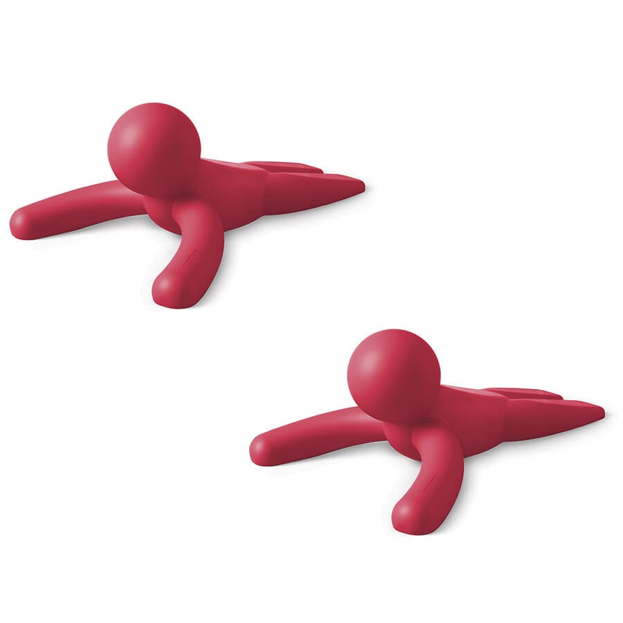 Umbra Набір з 2 дверних стопперів червоний Buddy | https://grandposuda.com.ua