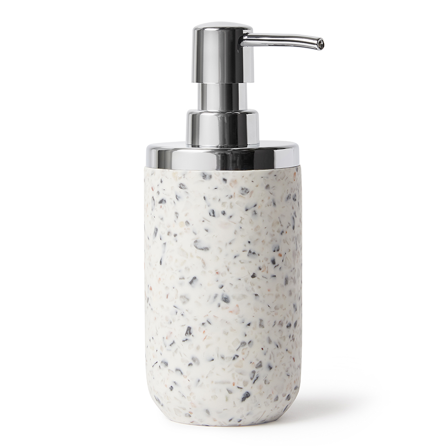 Umbra Диспенсер для рідкого мила 10х10х18 см білий Junip terrazzo | https://grandposuda.com.ua