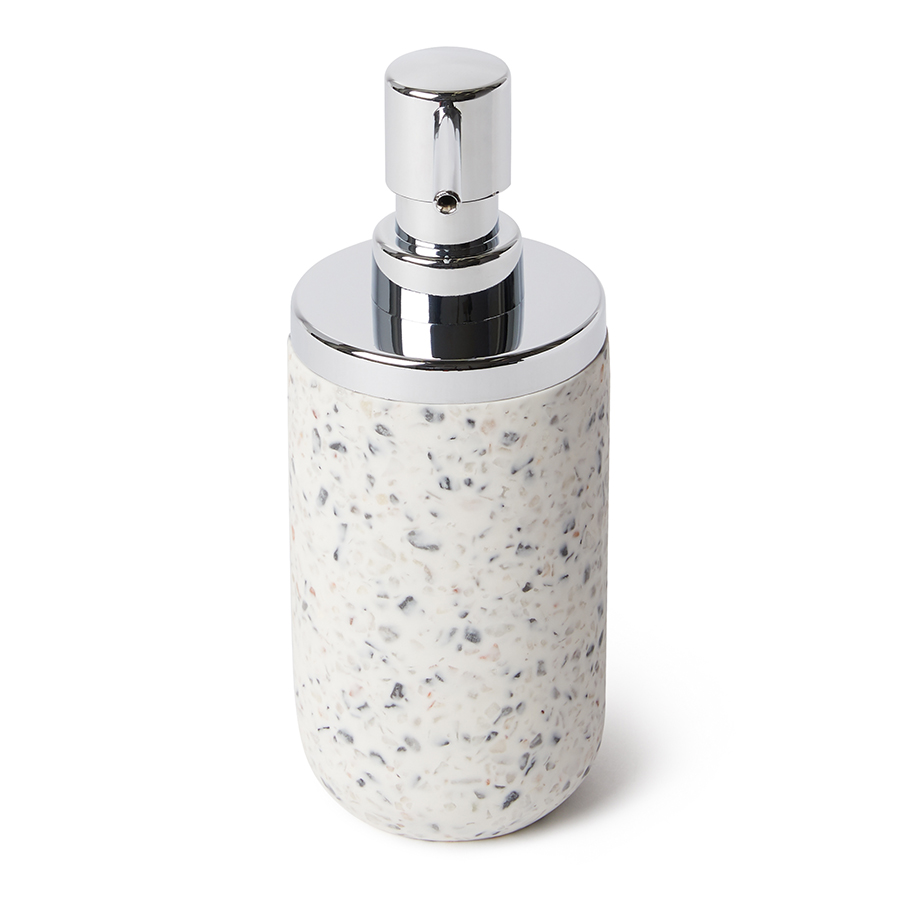 Umbra Диспенсер для рідкого мила 10х10х18 см білий Junip terrazzo | https://grandposuda.com.ua