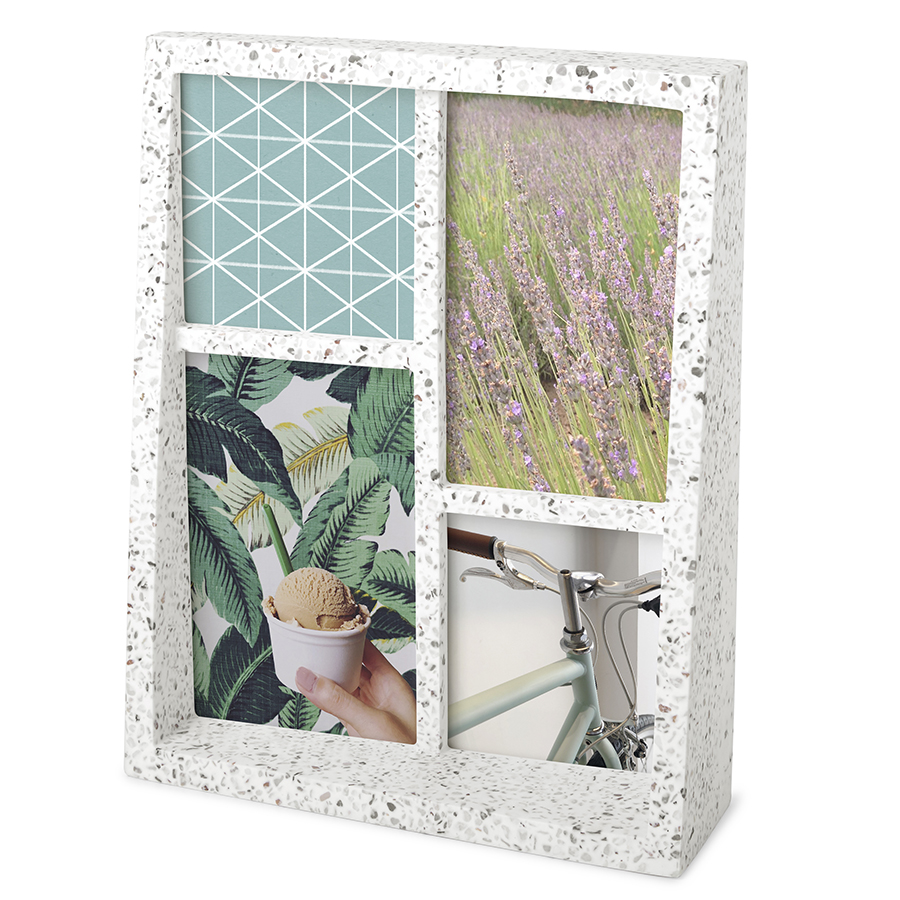 Umbra Фоторамка для 4 фотографий Edge terrazzo | https://grandposuda.com.ua