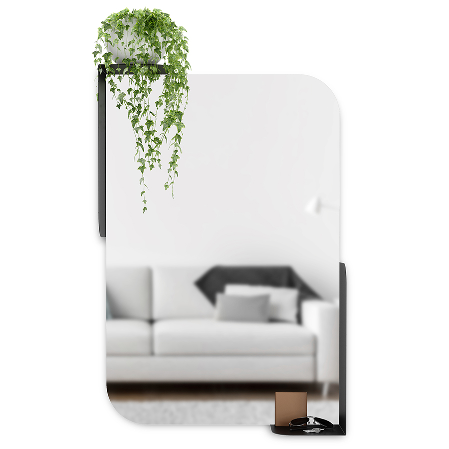 Umbra Зеркало с 2 полками Alcove | https://grandposuda.com.ua