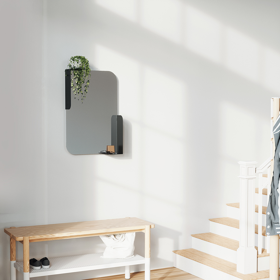 Umbra Зеркало с 2 полками Alcove | https://grandposuda.com.ua