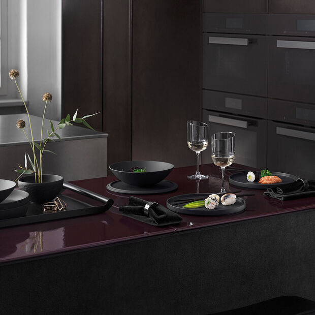 Villeroy & Boch Набор тарелок 7 предметов Black La Boule | https://grandposuda.com.ua