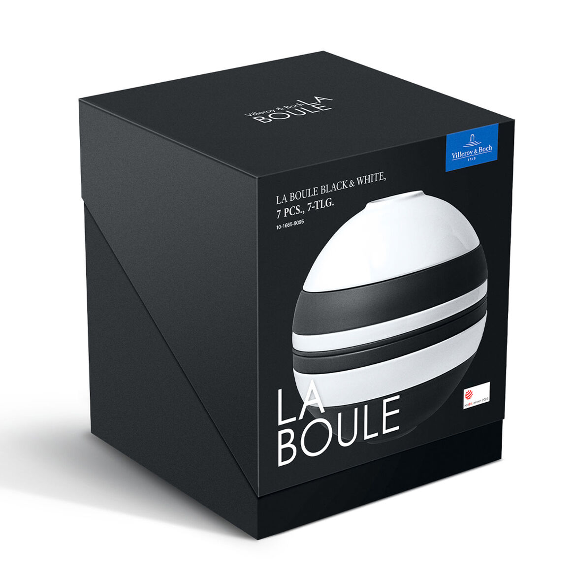 Villeroy & Boch Набор тарелок 7 предметов Black & White La Boule | https://grandposuda.com.ua