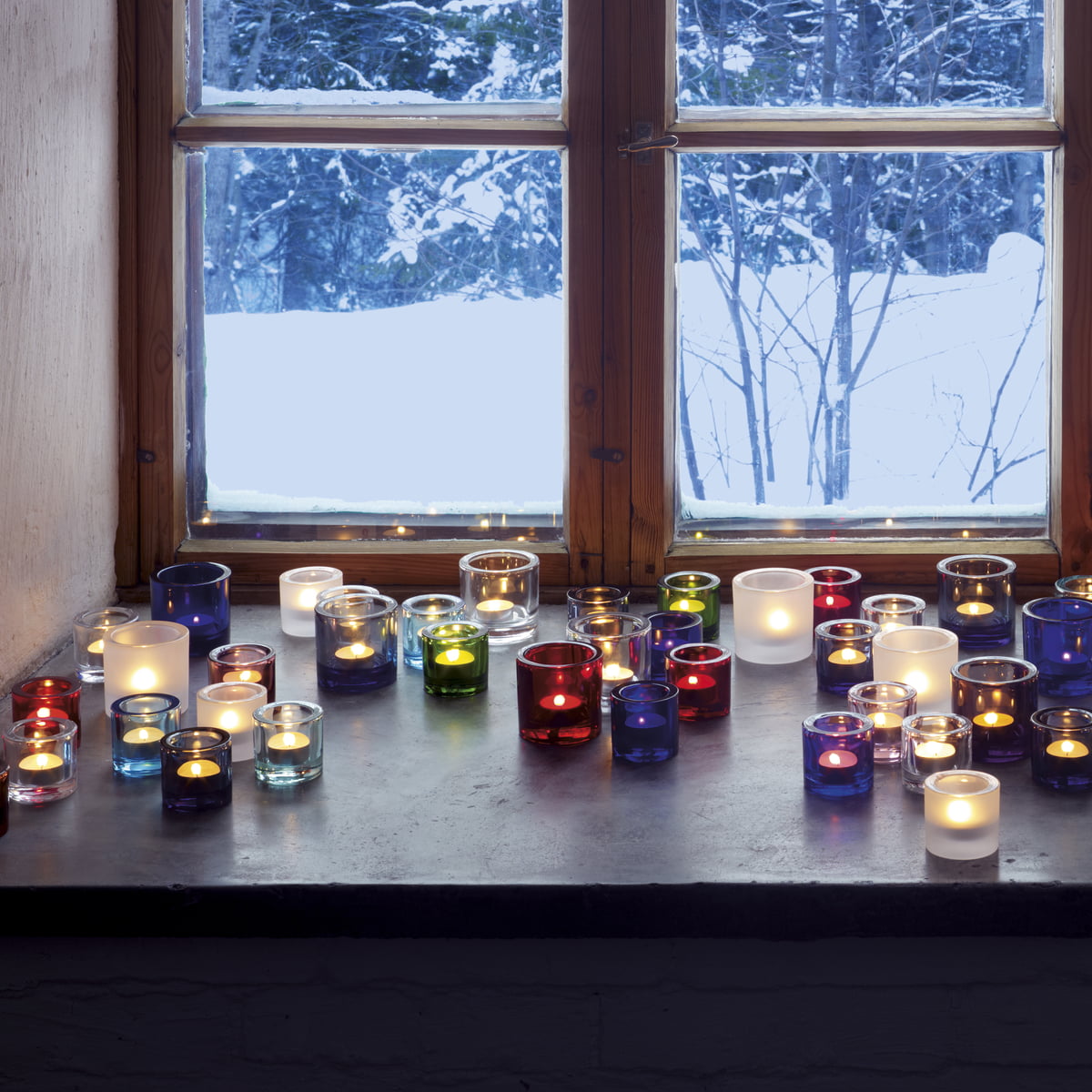 Iittala Подсвечник для чайной свечи 6,9х6 см серый Kivi | https://grandposuda.com.ua
