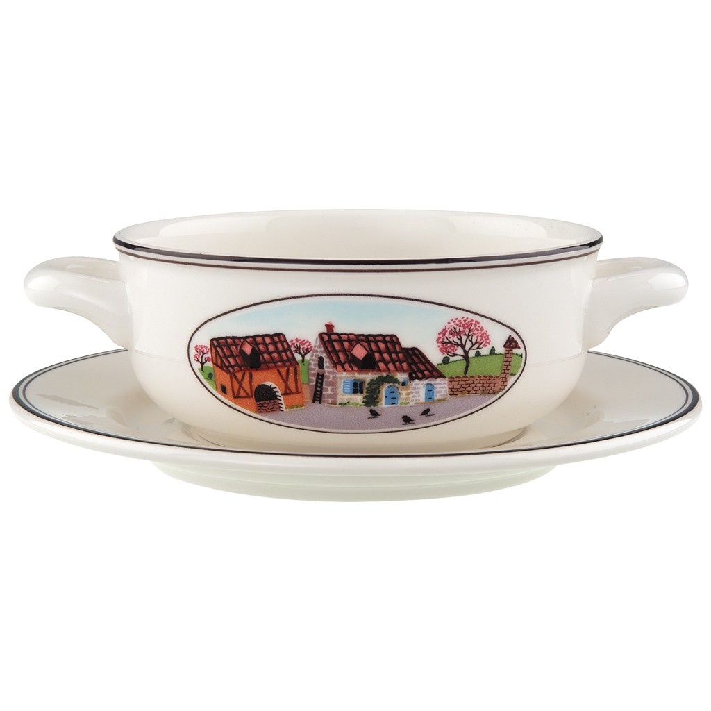Villeroy & Boch Пиала для супа / бульона с блюдцем Design Naif | https://grandposuda.com.ua