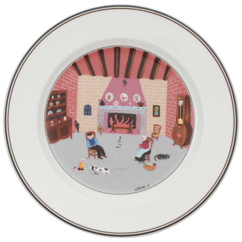 Villeroy & Boch Тарілка для сніданку 21 см, малюнок - камін Design Naif | https://grandposuda.com.ua