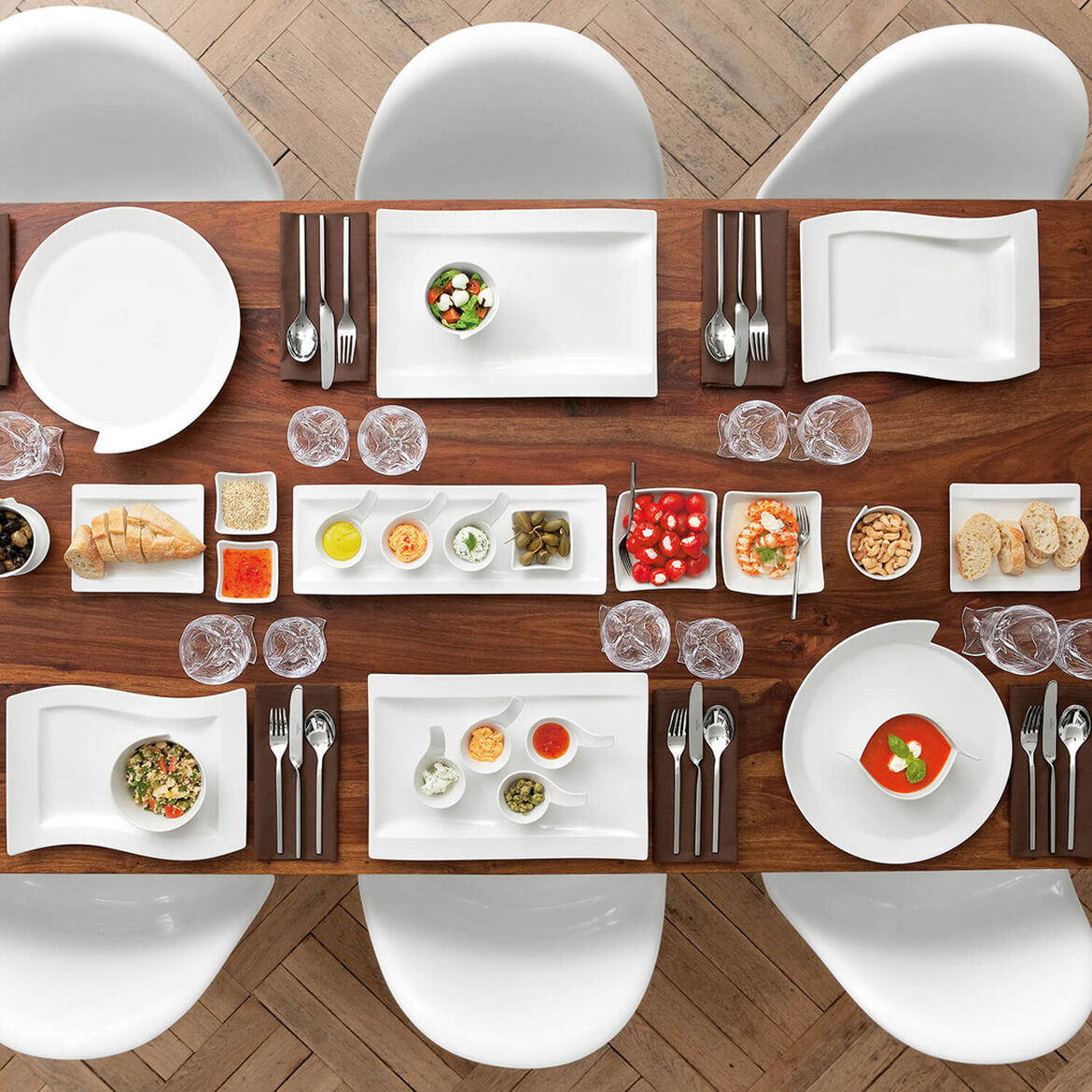 Villeroy & Boch Набор столовой посуды 30 пр. NewWave Porzellan | https://grandposuda.com.ua