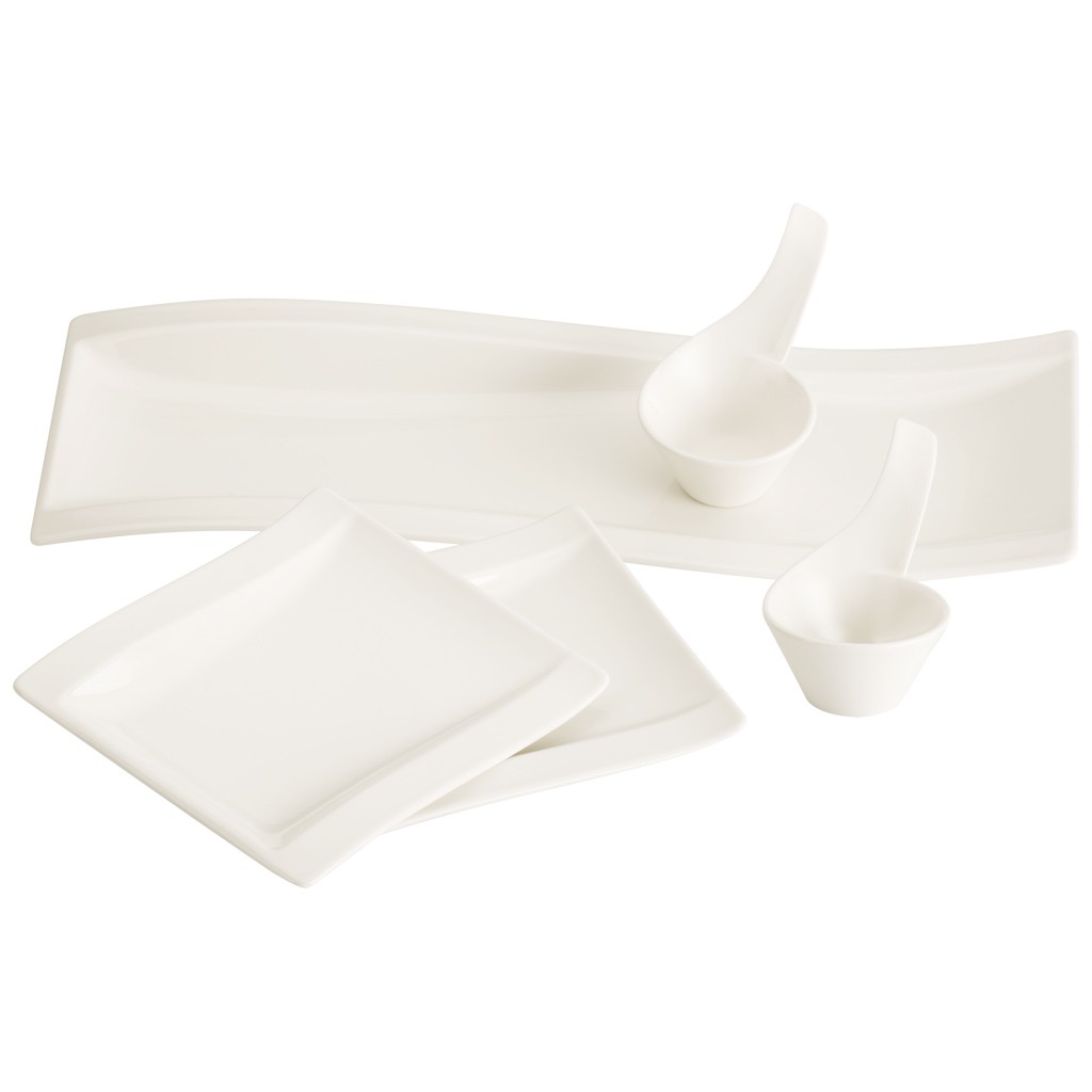 Villeroy & Boch Набор столовой посуды для закусок / антипасти, 5 предметов NewWave | https://grandposuda.com.ua