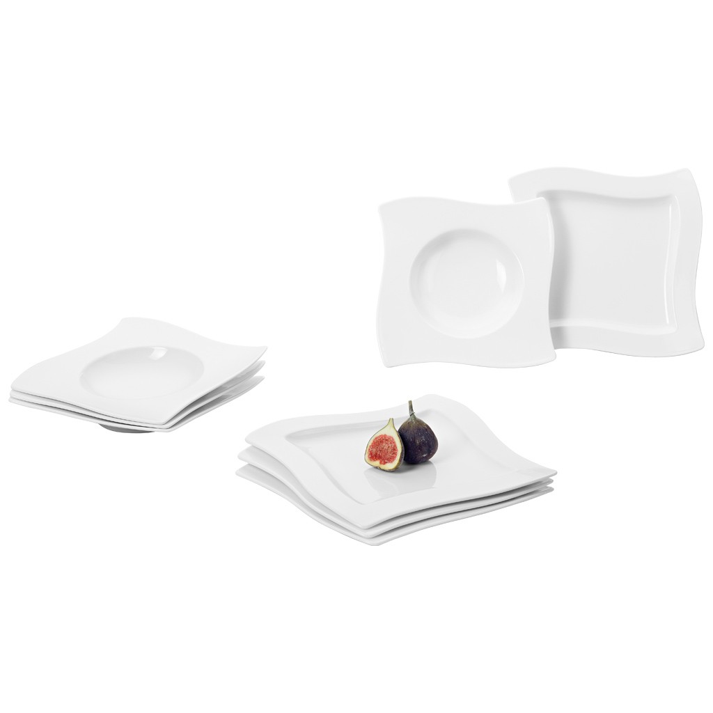Villeroy & Boch Набор тарелок 8 предметов NewWave Porzellan | https://grandposuda.com.ua