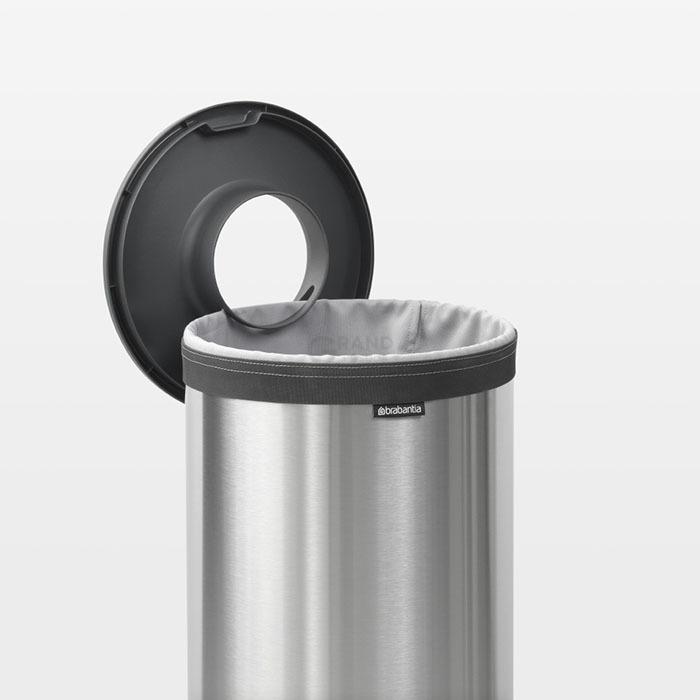 Brabantia Бак для білизни (35л) сталевий матовий з пластиковою кришкою | https://grandposuda.com.ua