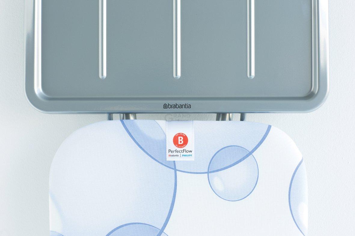 Brabantia Доска,со стационарной подставкой для паровой системы, «PerfectFlow» 124 x 38 см (B) Bubbles | https://grandposuda.com.ua
