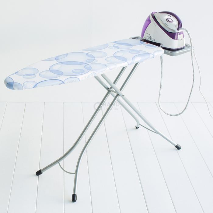 Brabantia Доска,со стационарной подставкой для паровой системы, «PerfectFlow» 124 x 38 см (B) Bubbles | https://grandposuda.com.ua