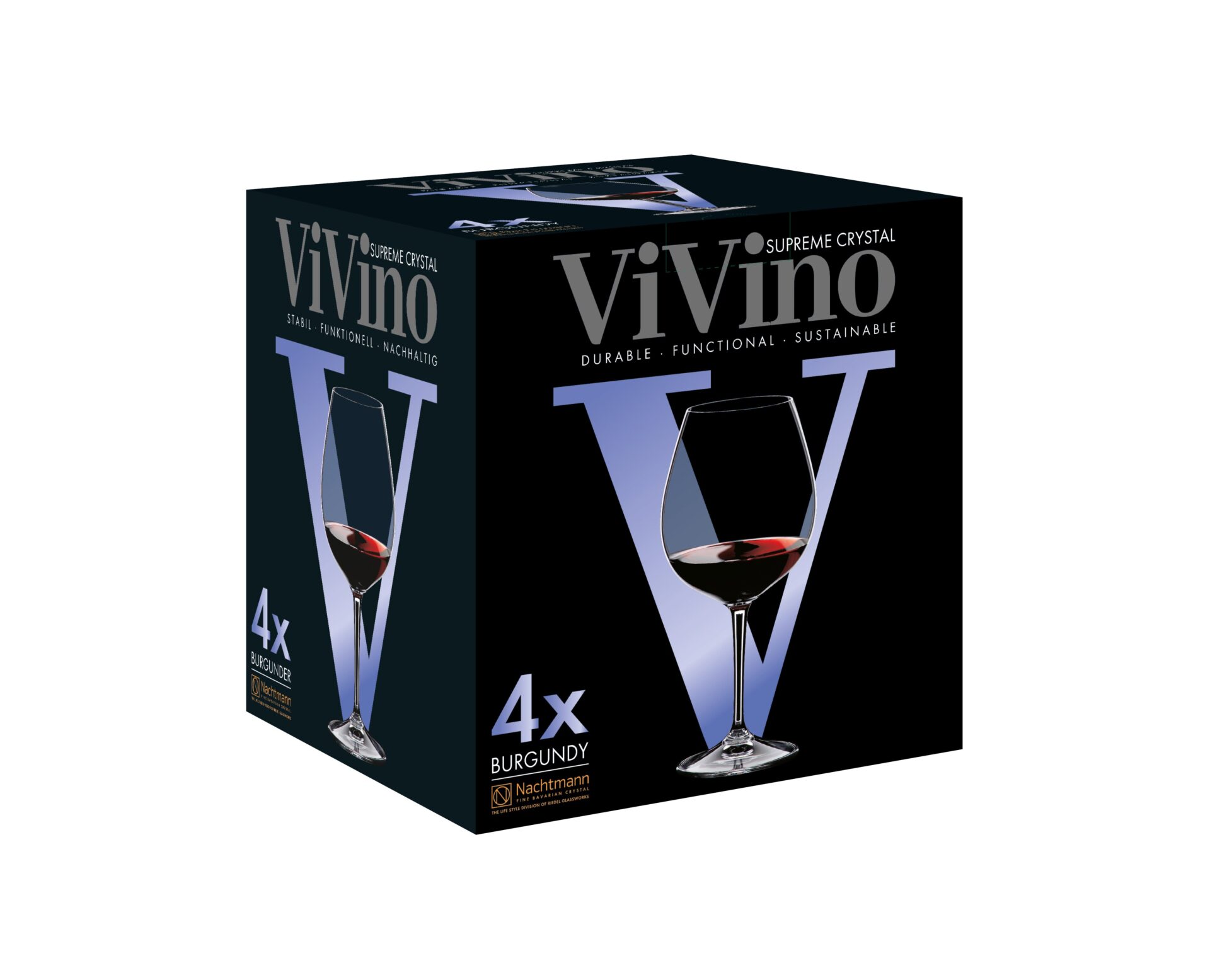 Набор бокалов для красного вина 4 предмета Burgundy ViVino Nachtmann | https://grandposuda.com.ua