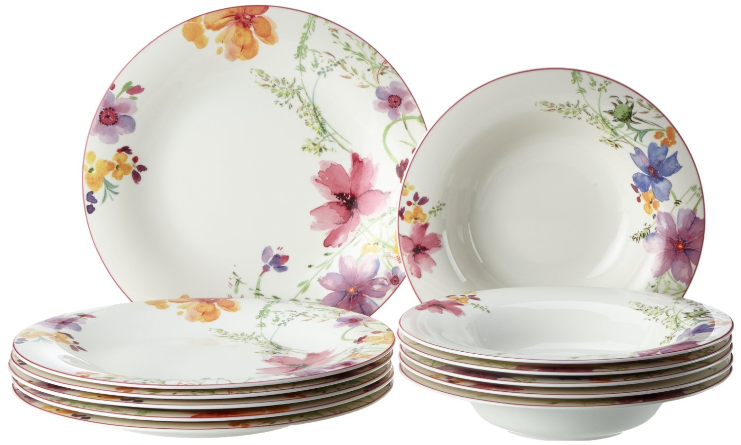 Villeroy & Boch Набор тарелок 12 предметов Mariefleur | https://grandposuda.com.ua