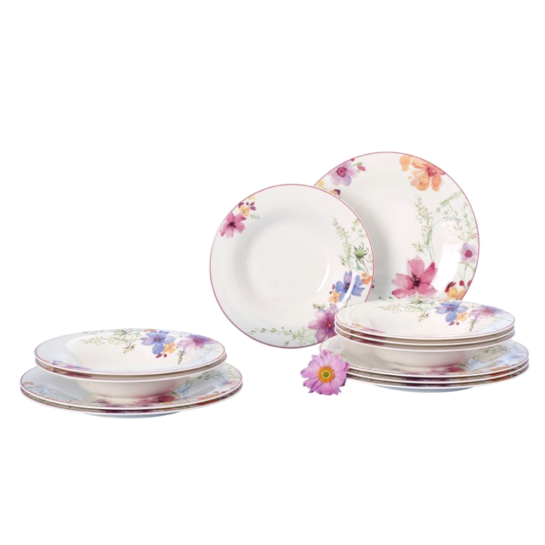 Villeroy & Boch Набор тарелок 12 предметов Mariefleur | https://grandposuda.com.ua