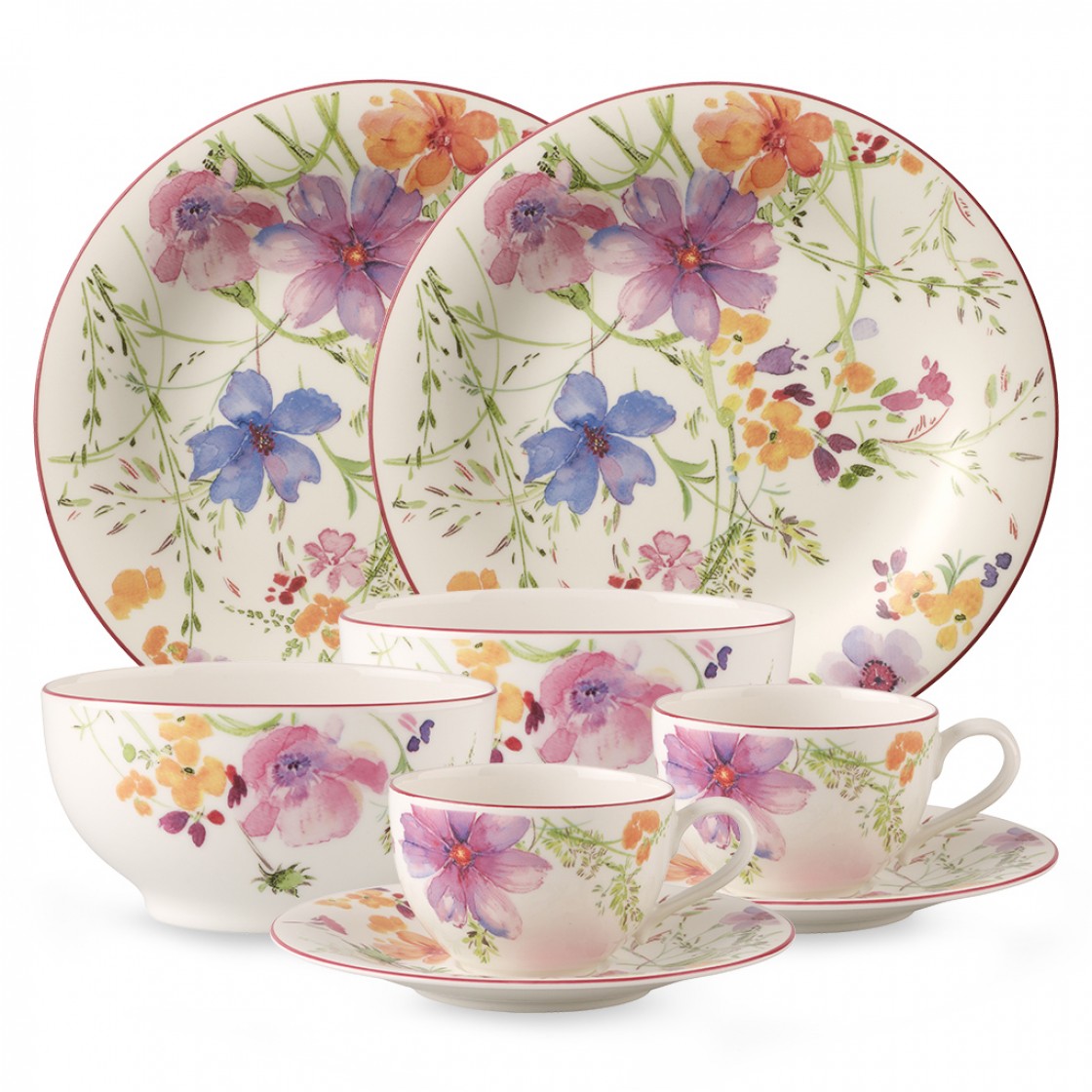 Villeroy & Boch Набір столового посуду для сніданку на 2 персони Mariefleur | https://grandposuda.com.ua