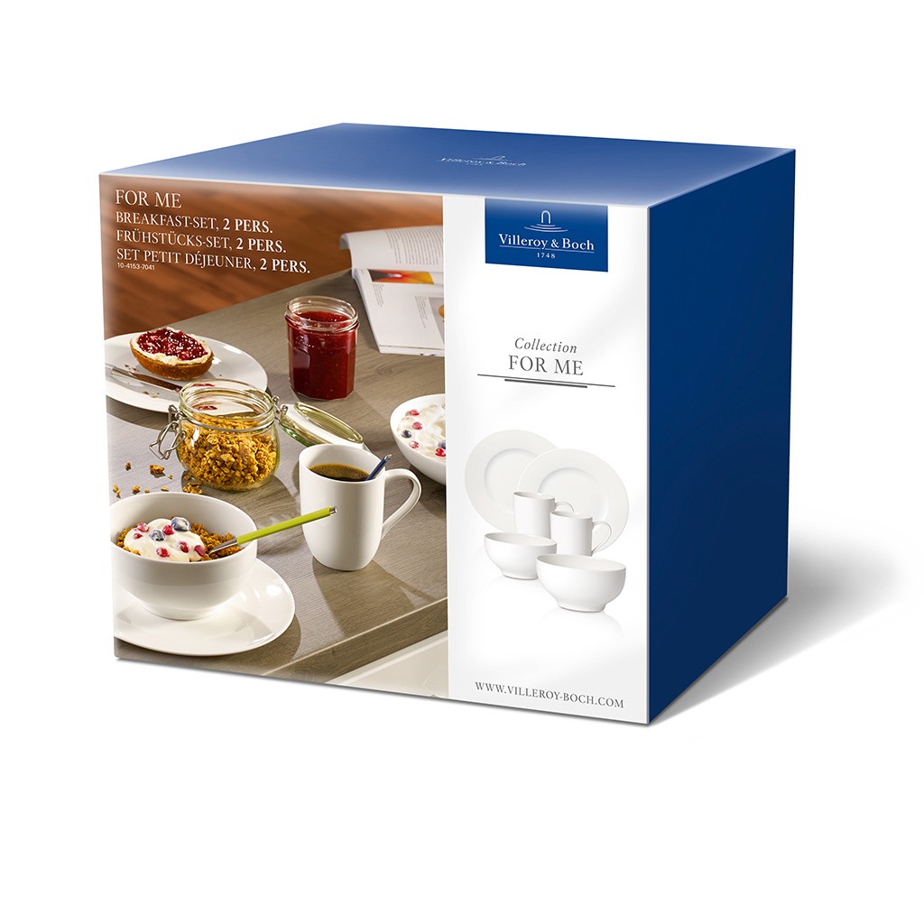 Villeroy & Boch Набор посуды для завтрака на 2 персоны For Me | https://grandposuda.com.ua