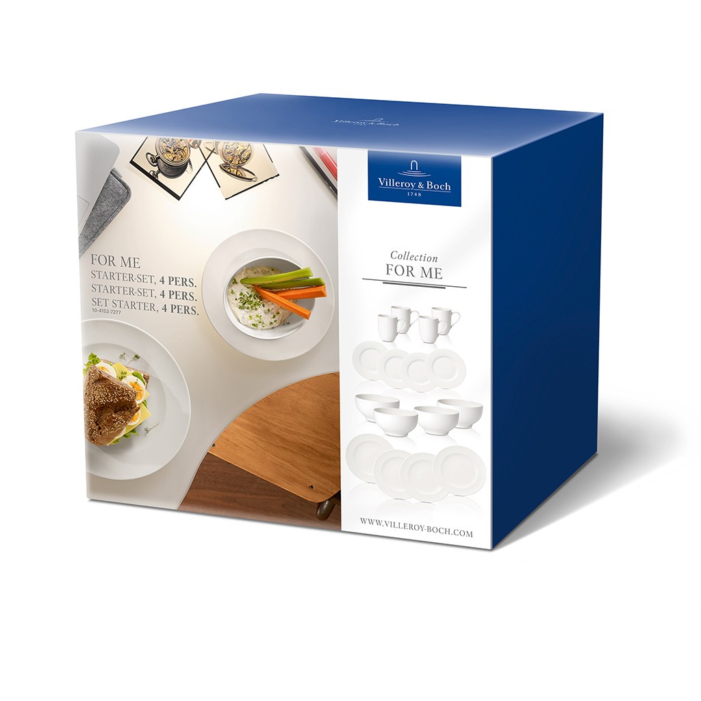 Villeroy & Boch Набор столовой посуды на 4 персоны, 16 предметов For Me | https://grandposuda.com.ua