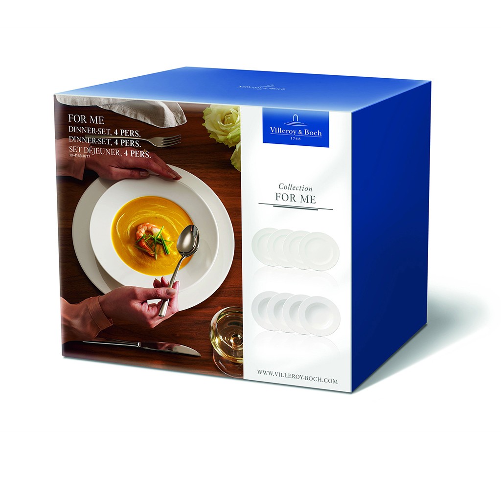 Villeroy & Boch Набір тарілок для вечері 8 предметів For Me | https://grandposuda.com.ua