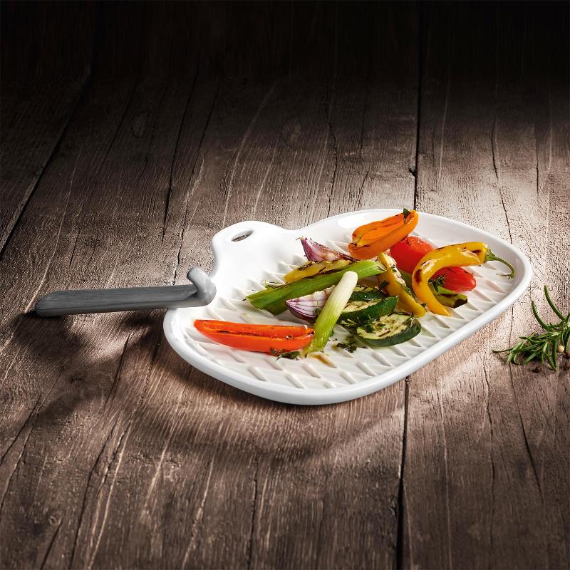 Villeroy & Boch Тарілка для мяса з ручкою 27,5 х 21 см BBQ Passion | https://grandposuda.com.ua