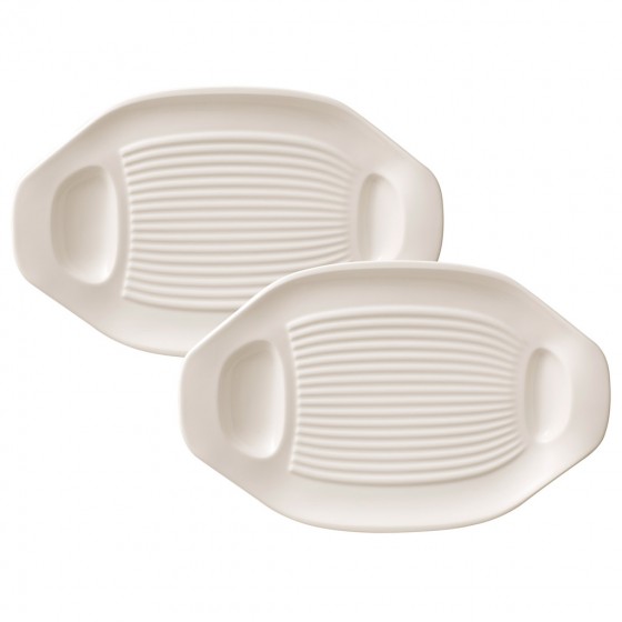 Villeroy & Boch Тарілка для овочів на грилі 33 x 22 см набір 2 предмета BBQ Passion | https://grandposuda.com.ua