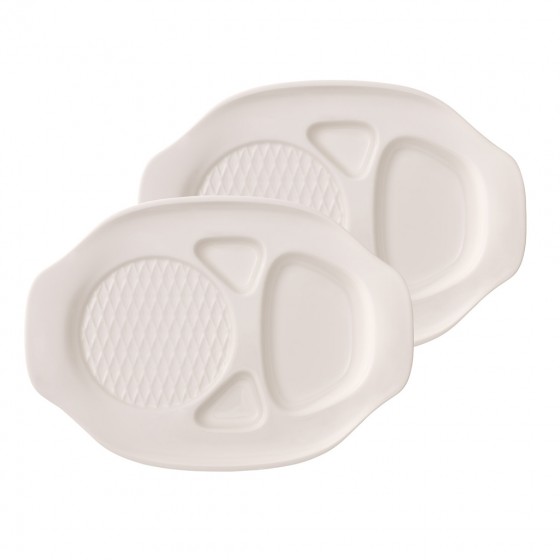 Villeroy & Boch Тарілка для бургера 36 х 25.5 см набір 2 предмета BBQ Passion | https://grandposuda.com.ua