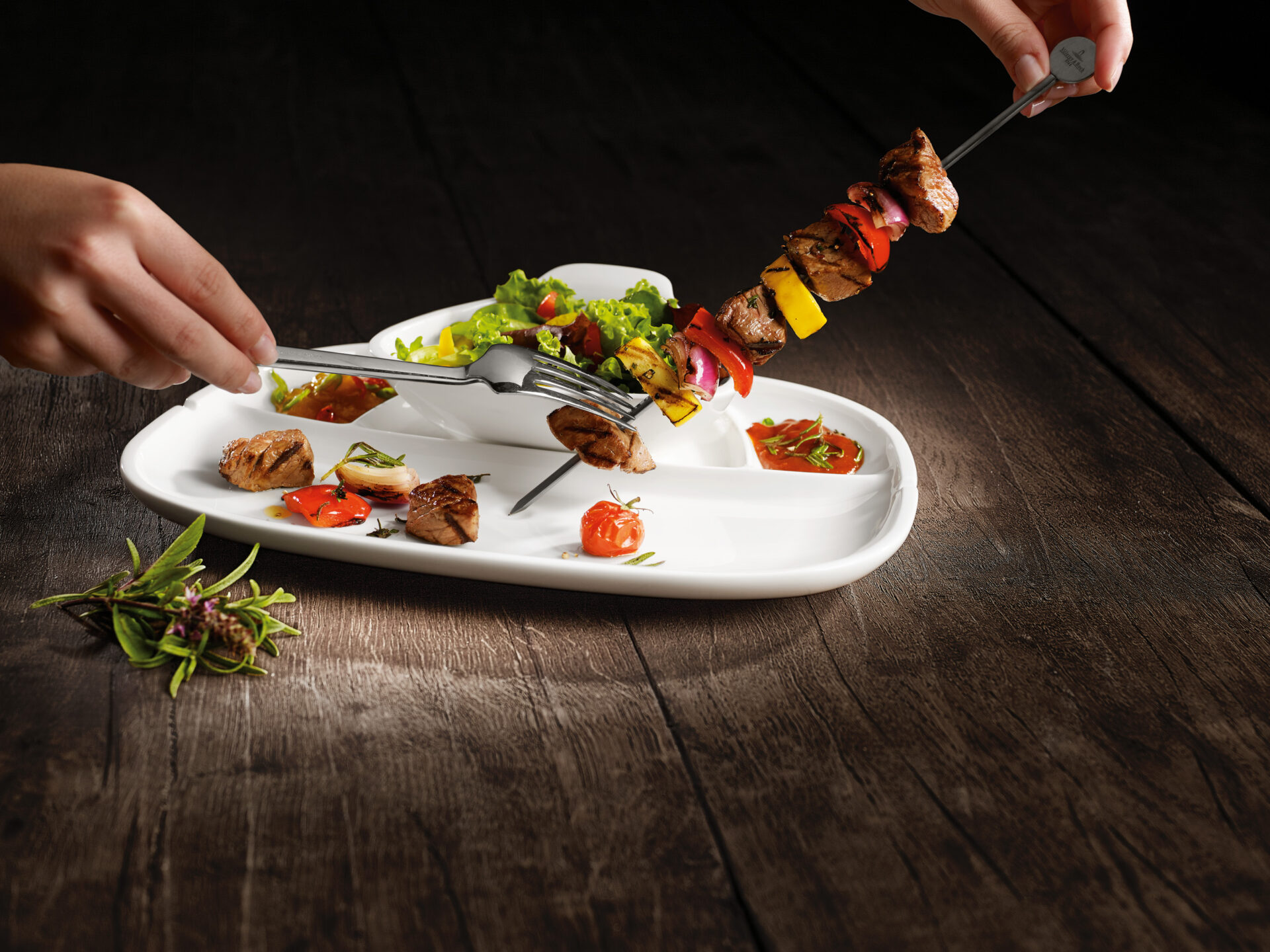 Villeroy & Boch Тарілка для барбекю 36 х 25 см набір 2 предмета BBQ Passion | https://grandposuda.com.ua