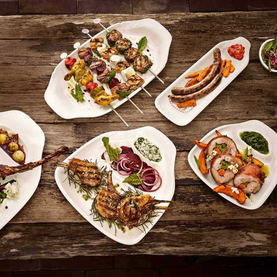 Villeroy & Boch Тарілка для ковбасок 34 х 11 см набір 2 предмета BBQ Passion | https://grandposuda.com.ua