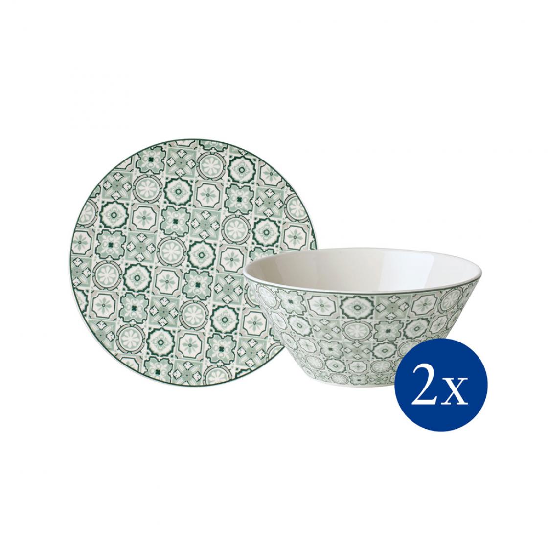 Villeroy & Boch Набор посуды для завтрака на 2 персоны, 4 предмета Jade Caro Modern Dining | https://grandposuda.com.ua
