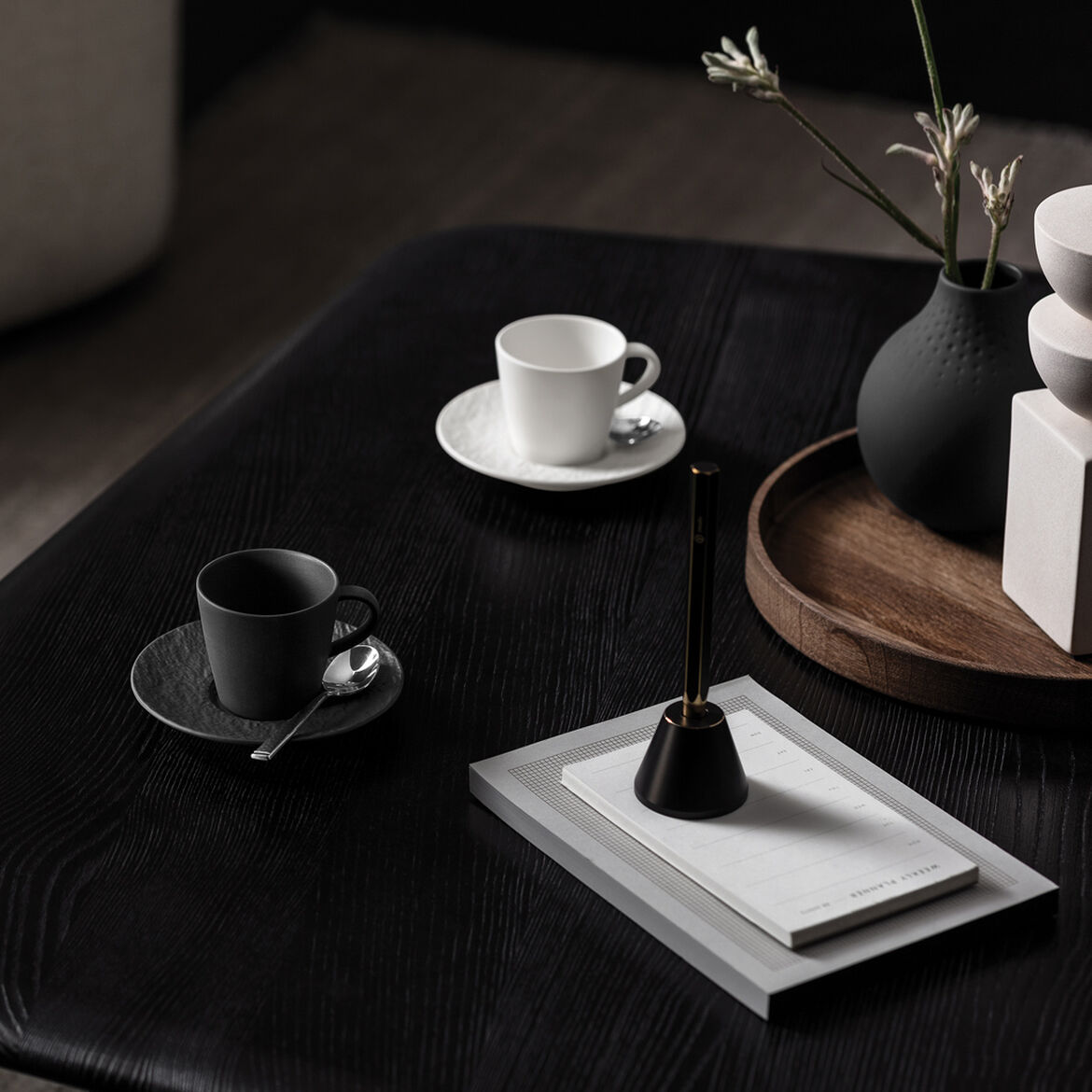 Villeroy & Boch Чашка для эспрессо 100 мл Black/Gray Manufacture Rock | https://grandposuda.com.ua