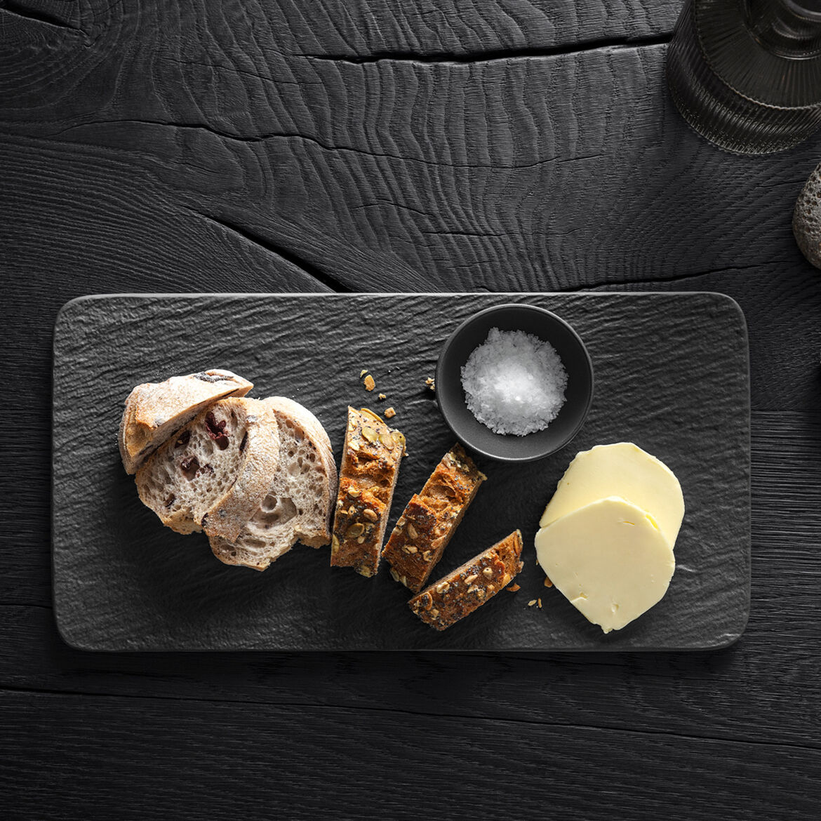 Villeroy & Boch Блюдо 35 х 18 см Black/Gray Manufacture Rock | https://grandposuda.com.ua