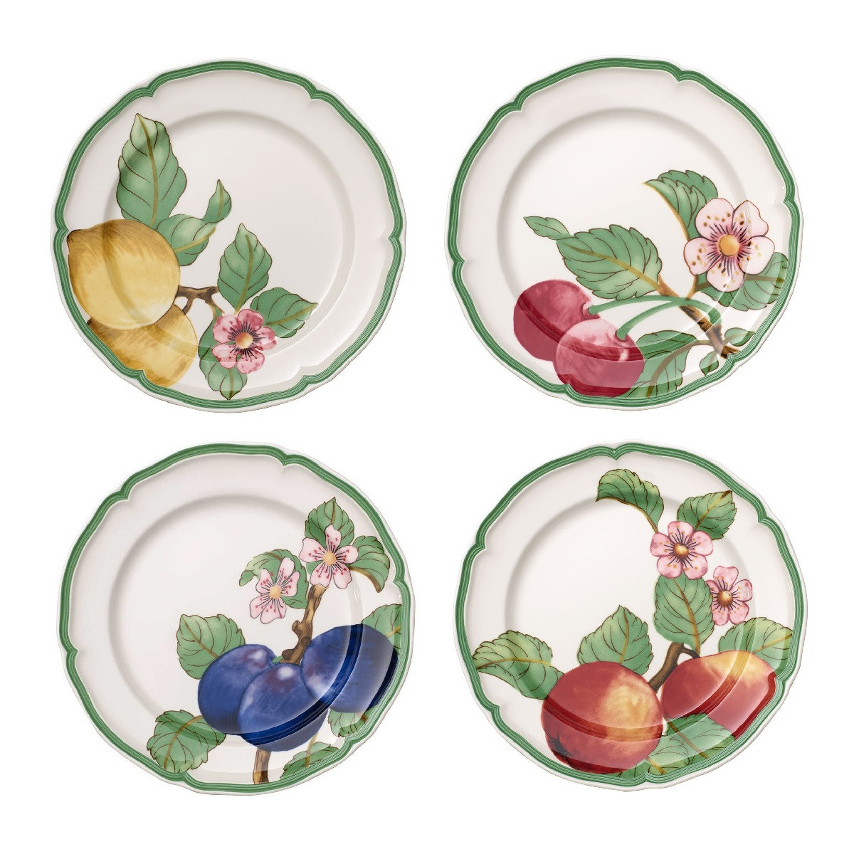 Villeroy & Boch Набор тарелок 26 см, 4 предмета, French Garden Modern Fruits | https://grandposuda.com.ua