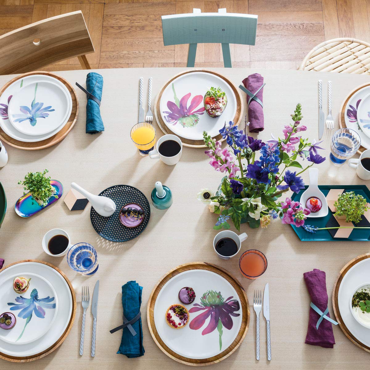 Villeroy & Boch Блюдце к чашке для эспрессо/мокко 12 см Flower Art Artesano | https://grandposuda.com.ua