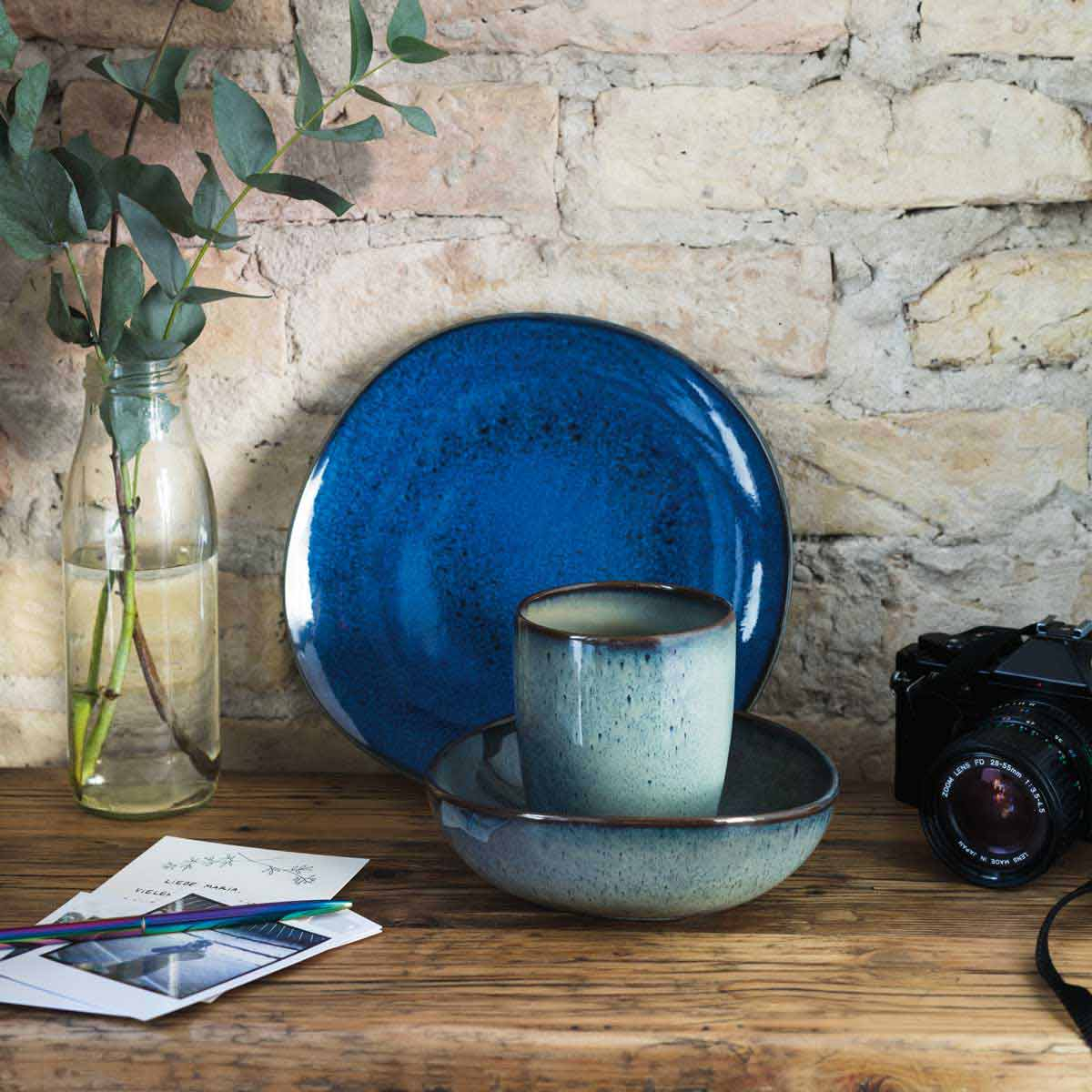 Villeroy & Boch Чашка для кофе без ручки 0,4 л синяя Lave | https://grandposuda.com.ua