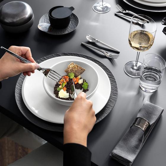 Villeroy & Boch Набор пиал с прямоугольной тарелкой 4 предмета NewMoon | https://grandposuda.com.ua