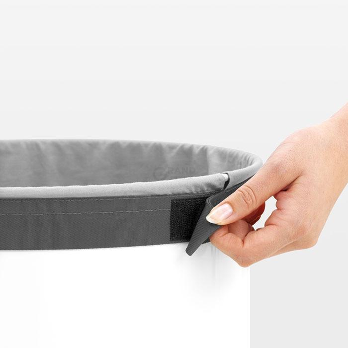 Brabantia Бак для белья (35л) белый с пробковой крышкой | https://grandposuda.com.ua