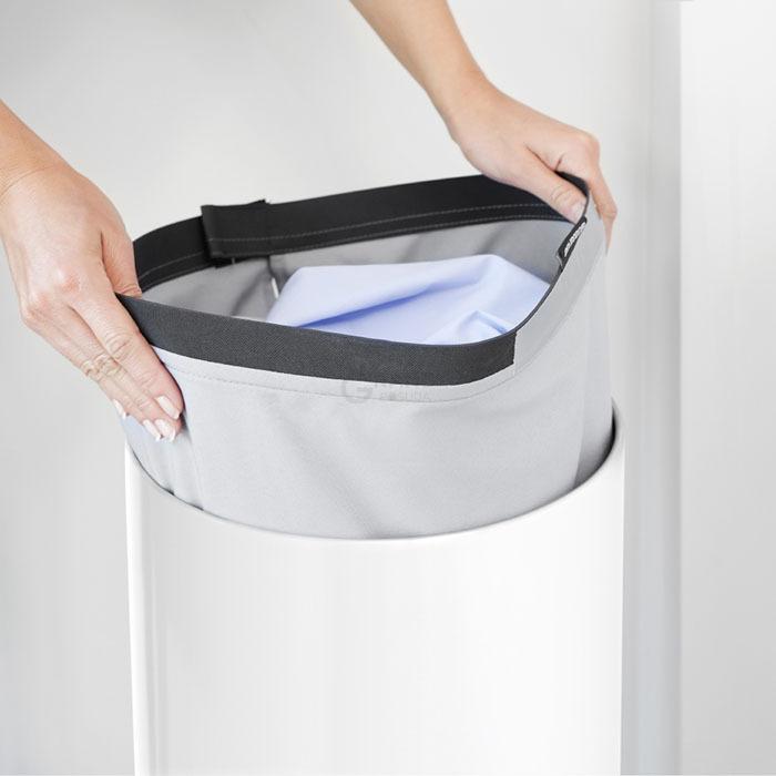 Brabantia Бак для белья (35л) белый с пробковой крышкой | https://grandposuda.com.ua