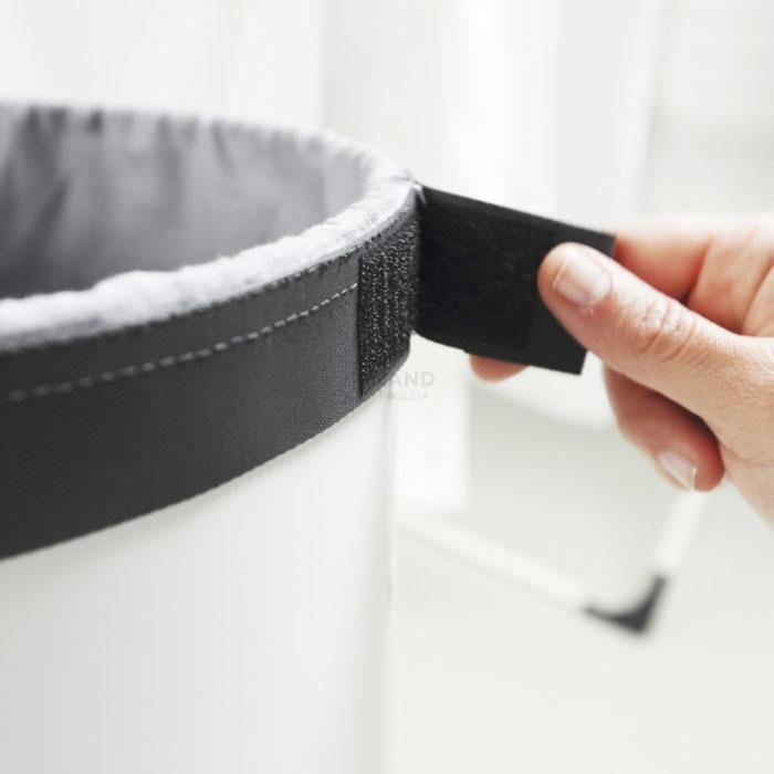 Brabantia Бак для белья (35л) белый с пробковой крышкой | https://grandposuda.com.ua