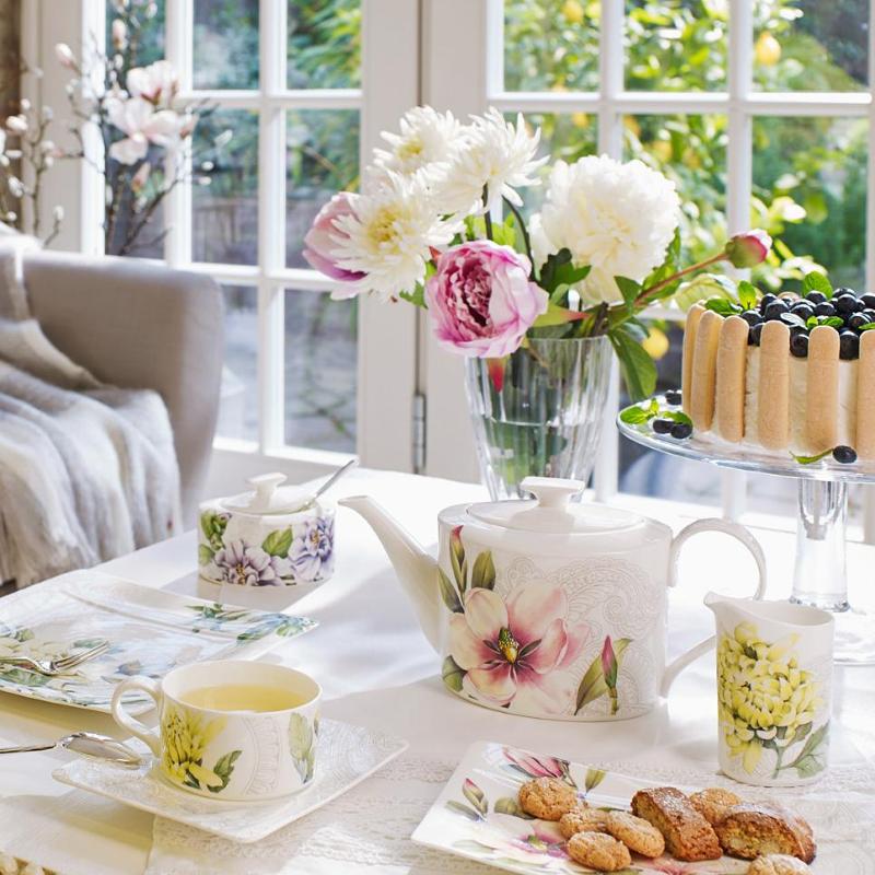Villeroy & Boch Блюдце к чашке для эспрессо / мокко 14 х 11 см Quinsai Garden | https://grandposuda.com.ua